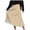 Khaki, variant on Paiwinds Women's Fashion Polka Dot Printed Side Zipper Midi Skirt with Adjustable Waist, Soft Breathable Lightweight Polyester for Spring Summer Casual Daily Wear