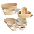thumbnail image 2 of Banneton Proofing Basket, Professional Round/Oval Shaped Baking Dough Rattan Rising Basket & Liner for Baking, 2 of 4