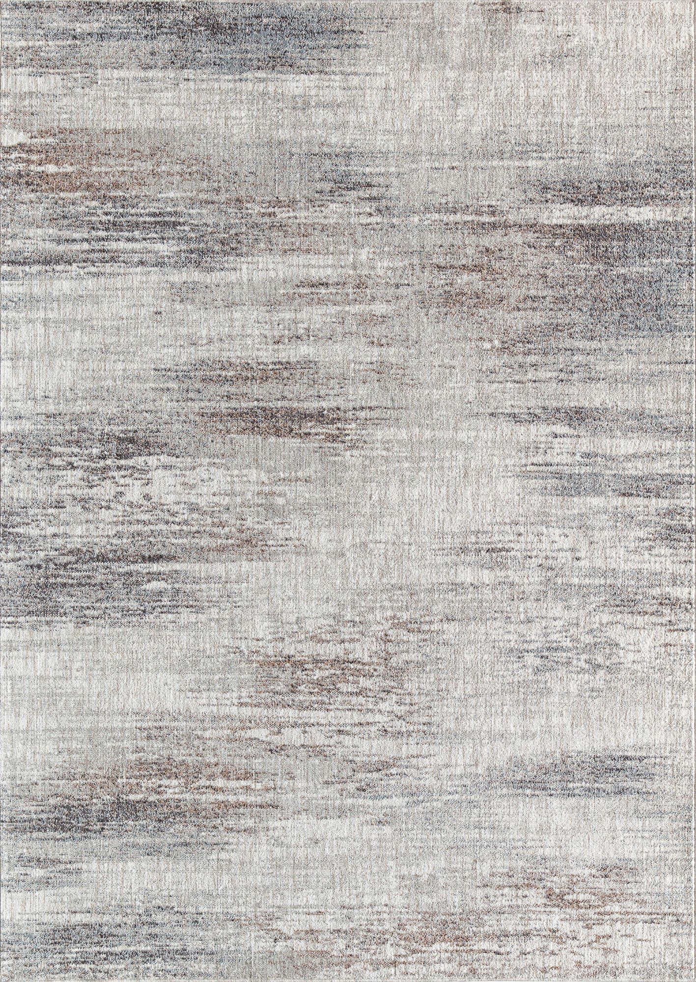 Mason Brooks Cressida CA20A Misty Silver Abstract Contemporary Gray Area Rug, 2'6" x 8'