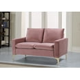 thumbnail image 2 of Uspridefurniture Buchholz 54.7'' Velvet Square Arm Loveseat,Pink, 2 of 5