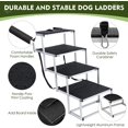 thumbnail image 6 of Extra Wide Dog Car Stairs for Large Dogs, Foldable Pet Steps Aluminum Dog Ramps 4 Steps Dog Stairs, Support 150 to 200 lbs, 6 of 6