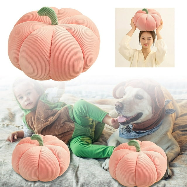 asddcavvf Six Décoration Coussin Citrouille Couleurs Coussin en Peluche Citrouille d'Halloween Coussin en Peluche en Forme de Citrouille d'Automne Coussin en Forme de Citrouille Mignon 35 cm