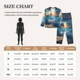 thumbnail image 4 of Wukai Ocean View Bedroom Print Women's Pajama Set,PJ Set,Lounge Sets For Women Soft Long Sleeve Sleepwear Comfort and Style-X-Large, 4 of 7