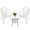 White, variant on Best Choice Products 3-Piece All-Weather Patio Acapulco Bistro Furniture Set w/ Rope, Glass Top Table - White