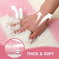 thumbnail image 5 of CozyDesg Large Rugs,5'x7' Soft Fluffy Shag Indoor Floor Carpet for Living Room Bedroom Dining Room Office Home Decor,Pink & White, 5 of 8