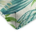 thumbnail image 5 of Jordan Manufacturing 18" x 18" Seneca Caribbean Turquoise Leaves Square Tufted Contoured Outdoor Wicker Seat Cushion (2 Pack), 5 of 13