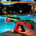 thumbnail image 3 of WonderStone Large Size Electric Water Blaster,Automatic Waterproof Light-Up Squirt Blaster, 650ml Water Storage,Long Range (25-32ft),Perfect for Adults & Kids Ages 8-12,Ideal for Pool Games,Red, 3 of 10
