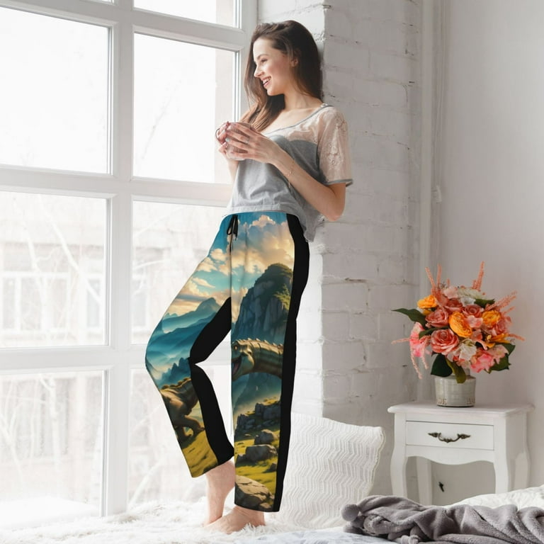 Womens dinosaur pajama pants sale