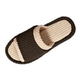 thumbnail image 3 of Tqyyweavej Terry Cloth Open Toe Slippers for Women Memory Foam Slip On House Slippers Color Block Comfy Corduroy Indoor Outdoor Shoes, 3 of 10