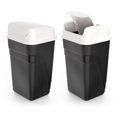thumbnail image 4 of Bote de Basura Chico 2 Pack con Tapa Balancín  - Basurero de Plástico Resistente, Papelera para Baño, Cocina y Oficina (Blanco), 4 of 4