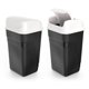 thumbnail image 4 of Bote de Basura Chico 2 Pack con Tapa Balancín  - Basurero de Plástico Resistente, Papelera para Baño, Cocina y Oficina (Blanco), 4 of 4