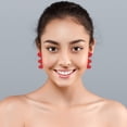 thumbnail image 4 of Dytern Fall,1 Pair Heart Earrings Love Heart Dangle Earrings Statement Earrings Ear Jewelry, 4 of 10