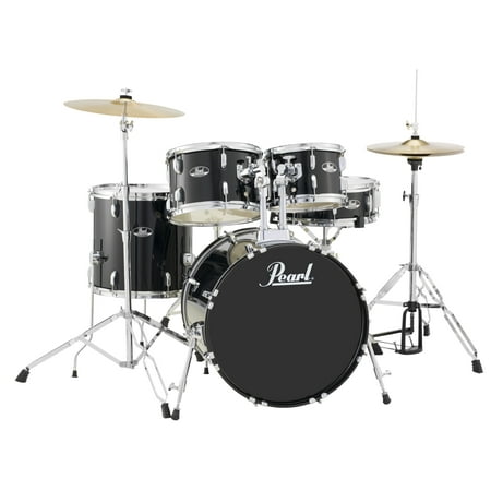 Pearl Roadshow RS505 5-Piece Drumset w/ Hardware & Cymbals - Jet Black