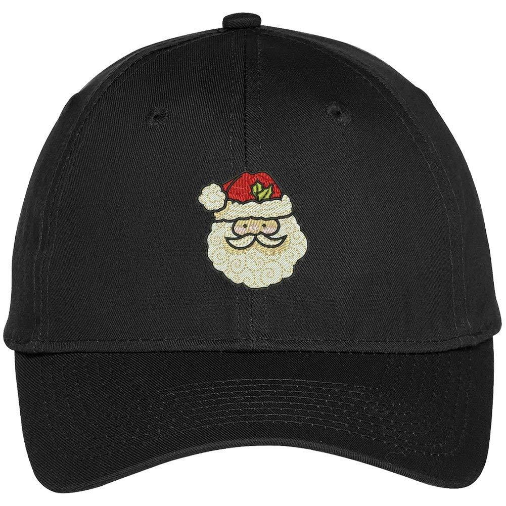 Trendy Apparel Shop Santa Claus Face Embroidered Adjustable Baseball