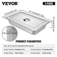 thumbnail image 4 of VEVOR 4 Pack Steam Table Pans 20.9 x 12.8 x 3.9 Inch Deep Steam Table Pan Full Size 13L Deep Food Container Stainless Steel Oven Tray Hotel Pans Anti-Jam Steam Table Food Pan, 4 of 9