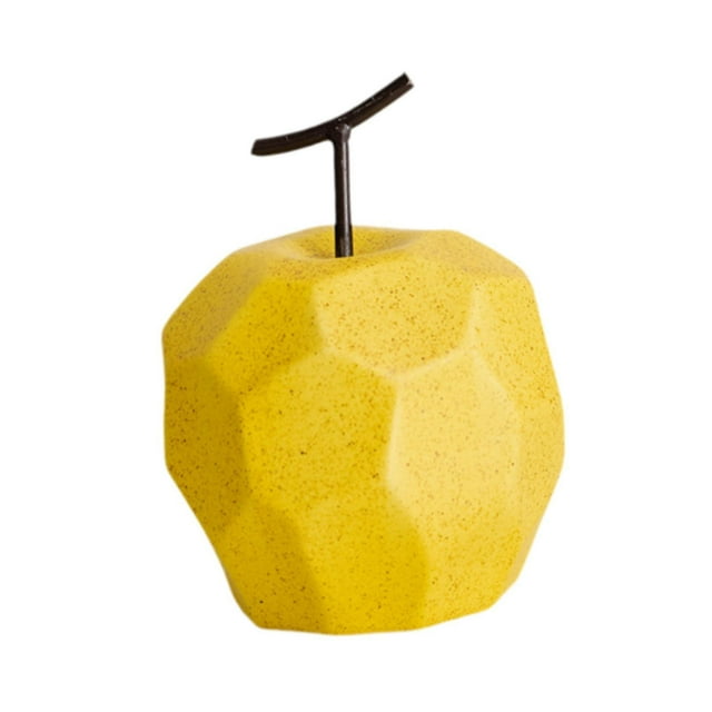 jifeng Ceramic Fruit Sculpture Crafts Fruit Statue for Festival Home Office Desktop Yellow
