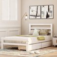 thumbnail image 2 of Wood platform bed with two drawers, twin - White, 2 of 4
