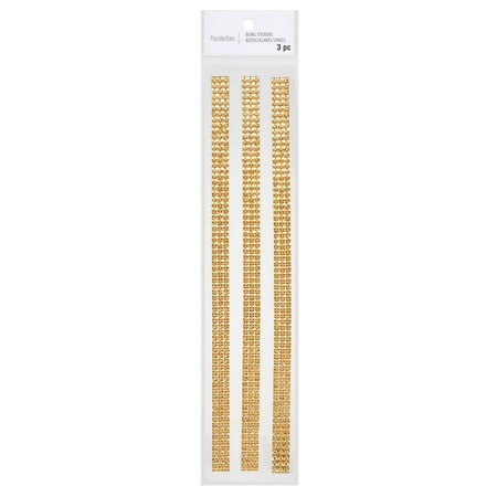 Recollections Gold Rhinestone Borders, 12 Packs: 3 ct. (36 total)