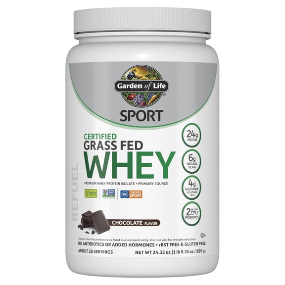 Garden of Life Sport Certified Grass Fed Whey Protein - Chocolate