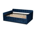 thumbnail image 4 of Baxton Studio Jona Navy Blue Velvet Upholstered Full Size Daybed with Trundle, 4 of 10