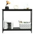 thumbnail image 4 of Patiojoy Table Console Industrielle à 2 Niveaux Étagère à Design en X Table d'Appoint Étroite Noire, 4 of 5