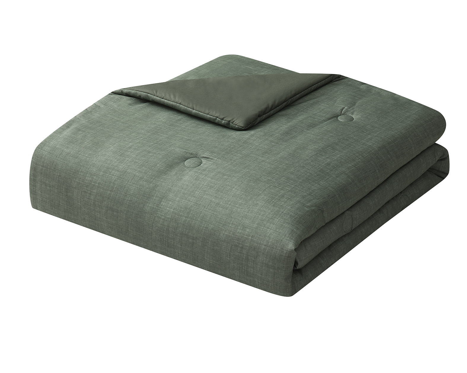 Mainstays 10 Piece Green Texture Bed in a Bag Comforter Set with Sheets, Full