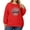 Red, variant on Women's Plus Size Christmas 2026 New Year Printed Sweatshirt, Long Sleeve Casual Pullover Top, HELLO Graphic Fashion Hoodie,Green,L