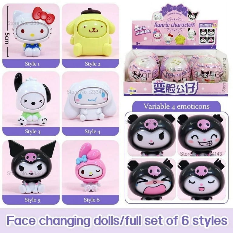 Sanrio Face-Changing Blind Box Figure Cinnamoroll Pochacco Sanrio Face-Changing Blind Box Figure Cinnamoroll Pochacco