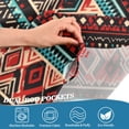 thumbnail image 3 of Yayeee Kitchen Curtains Tier Pair Light Filtering 27"x24" Rod Pocket Short Cafe Window Panel, Tribal Geometric, 3 of 7