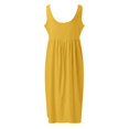 thumbnail image 5 of Sngxgn Women's Casual Loose Sundress Long Dress Sleeveless Split Maxi Dresses Summer Beach Dress with Pockets(Yellow,L), 5 of 6