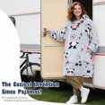 thumbnail image 4 of Catalonia Oversized Blanket Hoodie Sweatshirt, Wearable Fleece Pullover, Gift for Adults Men Women Wife Girlfriend, 4 of 7