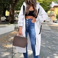 thumbnail image 6 of Qiopertar Women's Hoodies Zip Hooded Long Sleeve Oversized Fleece Coat Casual Warm Fall Winter Loose Cardigan Sweatshirt, White 3XL, 6 of 7