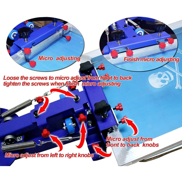 INTBUYING Full Set 4 Color Screen Printing Equipment Kit Press Machine with Flash Dryer Exposure Frame Stretcher