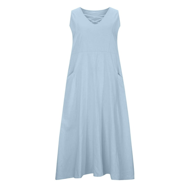chinese dress ladies tobchonp Linen Maxi Dresses for Women 2025 Casual Short Sleeve V Neck  Cotton Linen Long Flowy Dress Loose Beach Vacation Gauze Dress Plus Size  Dresses for Curvy Comfort Plus Size Sundresses for