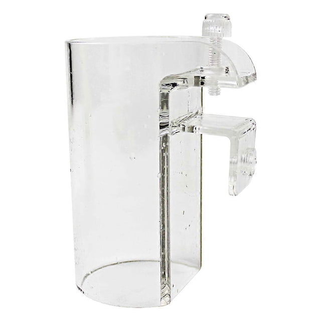 Fish Feeding Ring Aquarium Safe Floating Food Feeder for Goldfish Clear Acrylic Suspensible Circle Bucket Shape