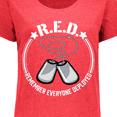 thumbnail image 4 of Inktastic R.e.d. Remember Everyone Deployed with Dog Tags Women's Plus Size T-Shirt, 4 of 5