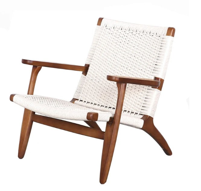 Plata Décor Import Inc – Fauteuil Ash Lounge Chair Noyer Blanc