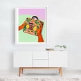 thumbnail image 2 of A Suitcase Full of Memories - India Illustration Pop Art Music Retro Modern Art Geometric Vintage White Framed Wall Art Print 11 x 14 inches, 2 of 3