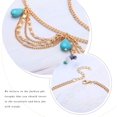 thumbnail image 3 of Boho Head Chain Gold Fringe Layered Hair Chain Tiara Turquesa Frente Correa Moda Gypsy Outfit Adepaton Collares, 3 of 5