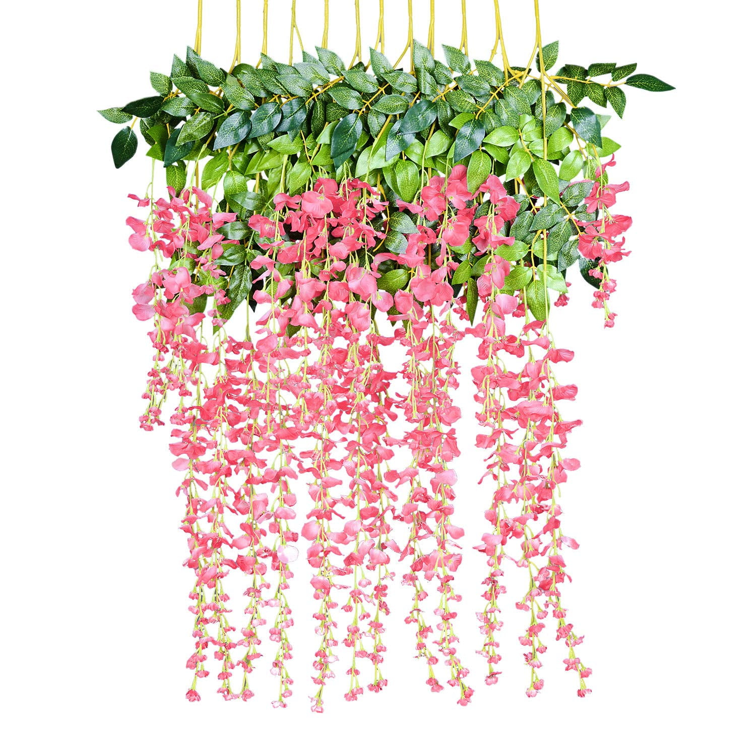 Coolmade 2Pack 3.6 ft/Piece Artificial Wisteria Vine Garland Hanging ...