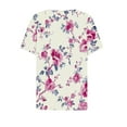 thumbnail image 5 of Giftesty Blouses for Women Dressy Casual Summer Tops for Women Vacation Trendy V Neck Short Sleeve Shirts Casual Loose Spring Vintage Floral Print Comfy Tunic Clothes, 5 of 5