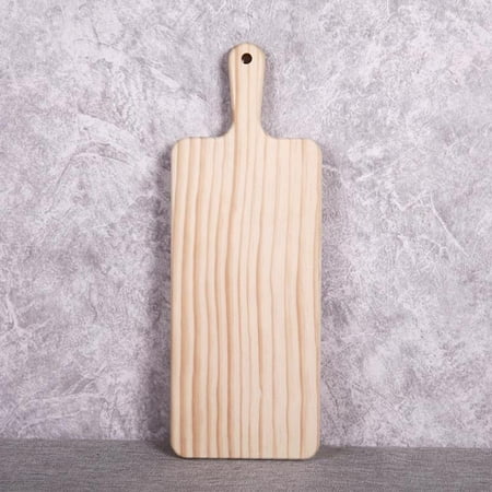 

Cutting Board Wood Rectangle Wood Cutting Board Chopping Blocks with Handle for Bread Cheese Sushi Pizza Meat Cheese Vegetables and Fruits - 17.7x6.5 inch