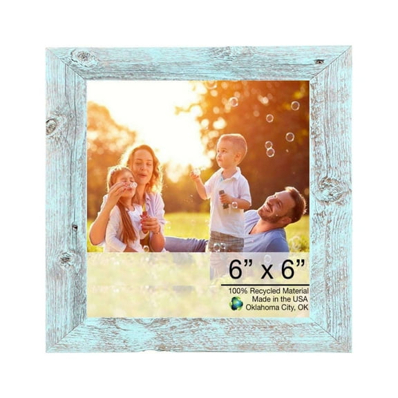 8"x9" Rustic Blue Picture Frame
