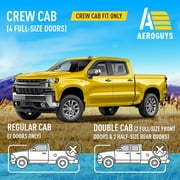 Extra Durable Window Deflectors Tape-On Window Visors Rain Guards Fit for Chevy Silverado 1500 2019-2026 Crew Cab, Sun Visors, Wind Vent Visors, Window vent shades, Car Accessories - 4 pcs. AG0798