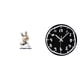 thumbnail image 1 of Figura de , colección de esculturas, adorno de escritorio para mesa, centro de mesa, vitrina, decoración de comedor, regalo, reloj de pared acrí, 1 of 8