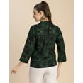 thumbnail image 4 of Moomaya Long Sleeve Shirt Collar Printed Top - Women's Stylish Georgette Top, 4 of 9