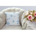 thumbnail image 3 of Snowflakes Pillow Case,Watercolor Blue Snowflakes Painted Seamless Pattern Cotton Linen Cushion Cover Square Standard Home Ative for Men/Women 18x18 inch Blue, 3 of 6