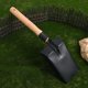 thumbnail image 3 of Pala pequeña de hierro con mango de madera. Pala práctica de hierro para jardinería. Pala para limpiar basura., 3 of 7