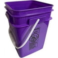 thumbnail image 6 of House Naturals 4 Gallon Square Food Grade Bucket Pail with Plastic Handles and Lid (Pack of 3) Made in USA containers (Purple), 6 of 9