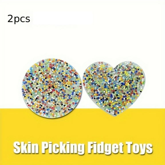 2 Pack Picky Pad,Skin Picking Fidget Toys, Picking Pad Fidget Toys for Trichotillomania Skin Pickers Dermatillomania ADHD OCD Adults